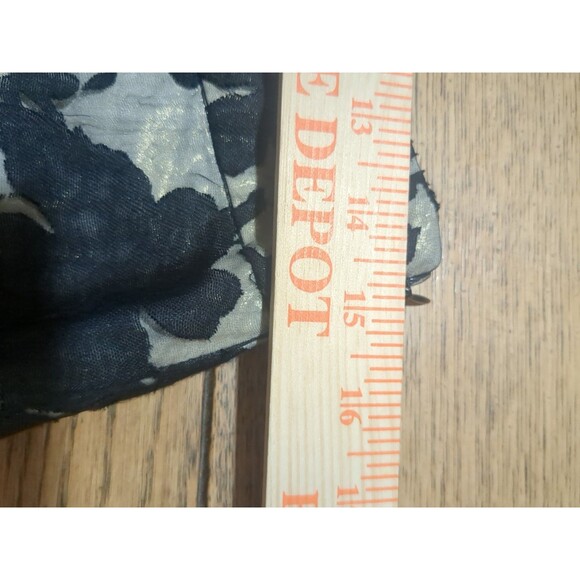 Apt 9 Skirt 6 Black Witchy Floral Overlay Shimmery Knee Length Whimsey Goth - Picture 5 of 11